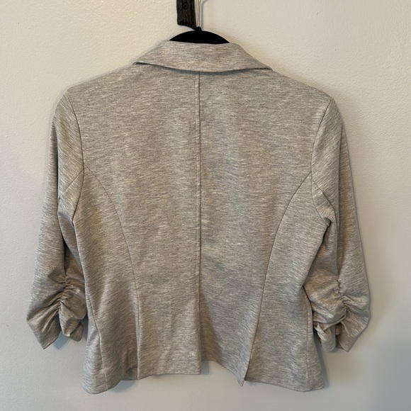 Heather gray cotton casual blazer. Size large - Picture 2 of 5